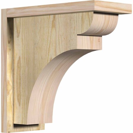 Ekena Millwork Yorktown Rough Sawn Corbel w/Backplate, Douglas Fir, 6"W x 14"D x 14"H COR06X14X14YOR01RDF
